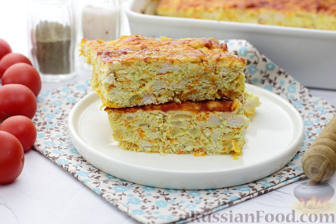 Творожная запеканка с мясом или рыбой