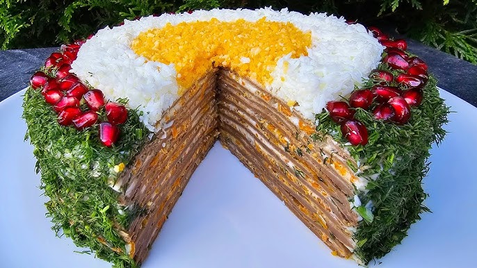 Печеночный торт с курицей
