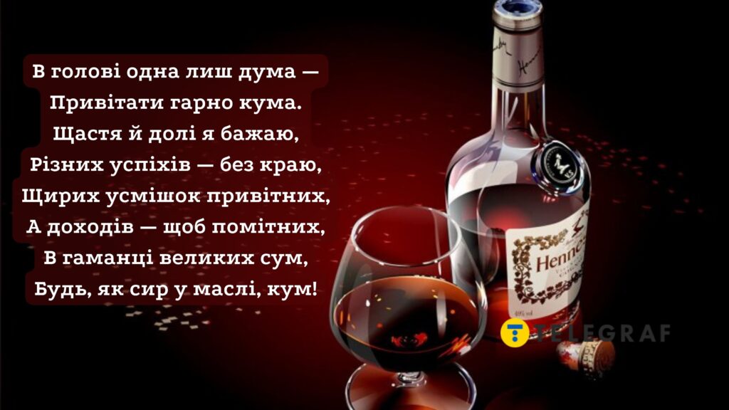 Привітання з днем народження куму