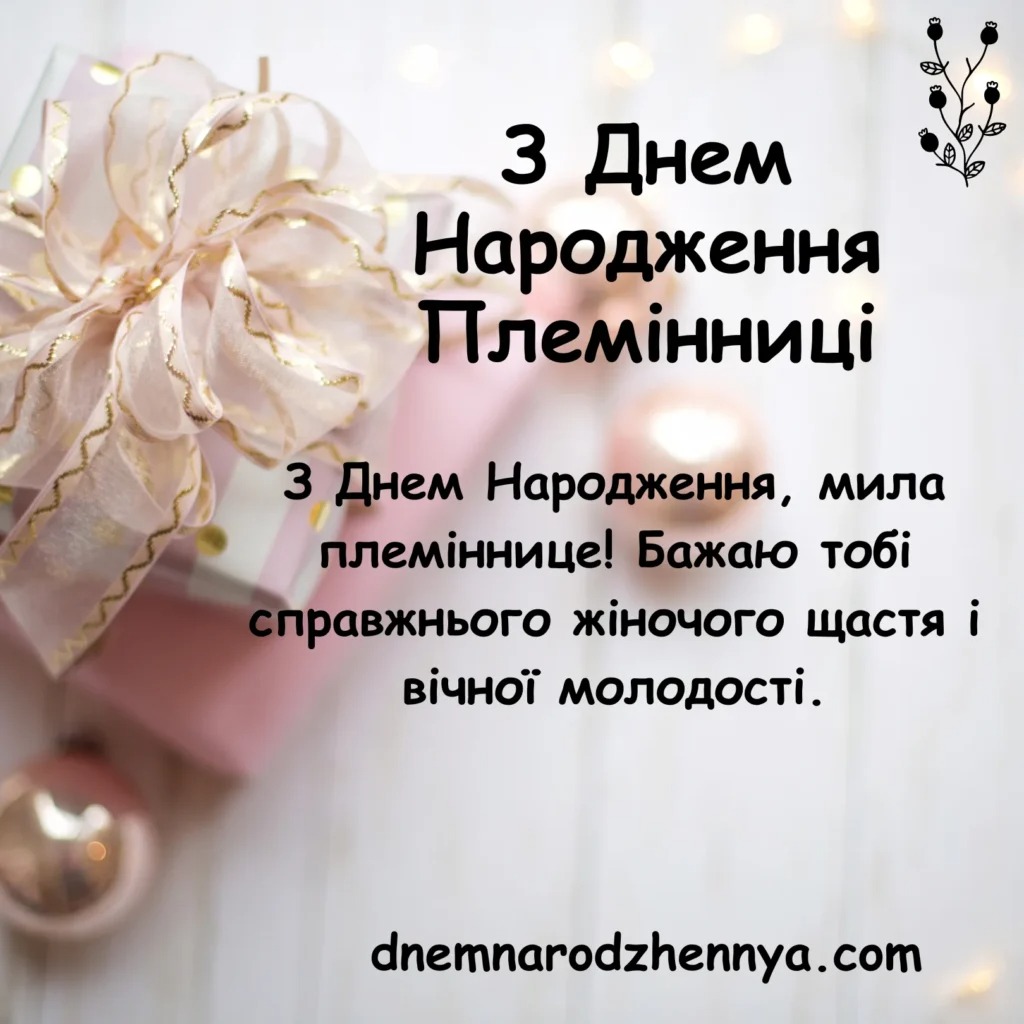привітання з днем народження племінниці